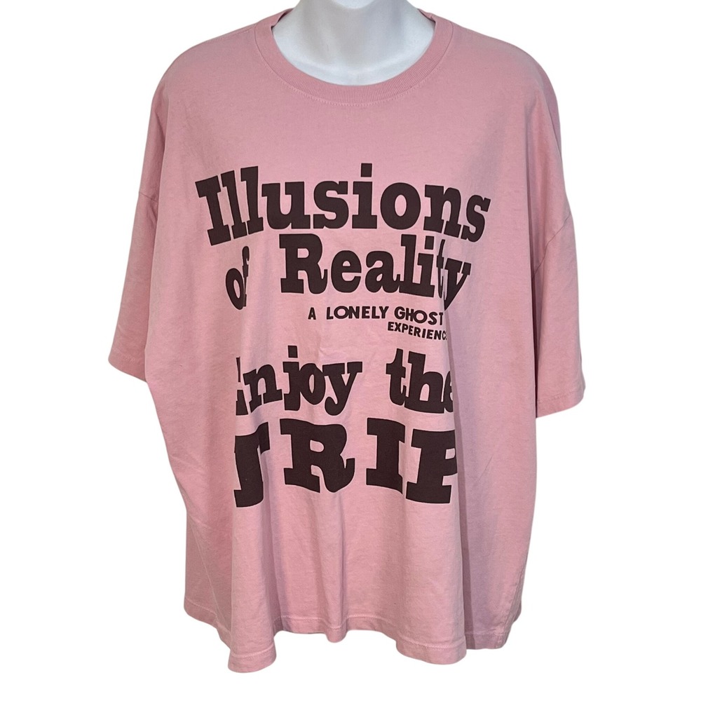Lonely Ghost Pink Enjoy The Trip T Shirt Size XL‎